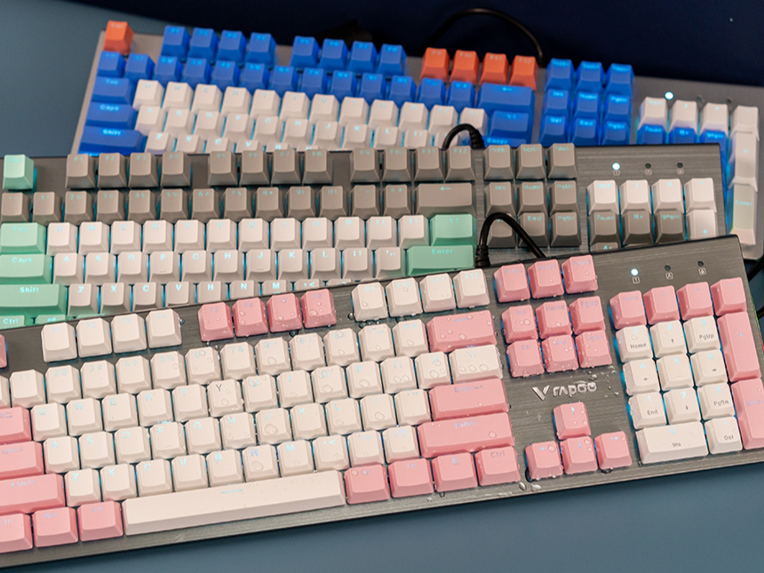 雷柏V530机械键盘图赏：多彩配色尽显自我个性