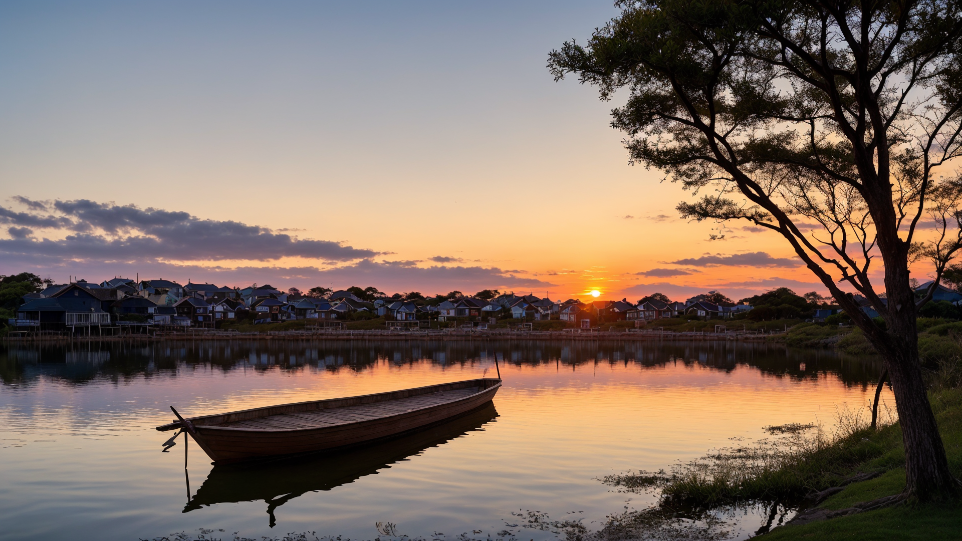 唯美落日黄昏前夕美景图片